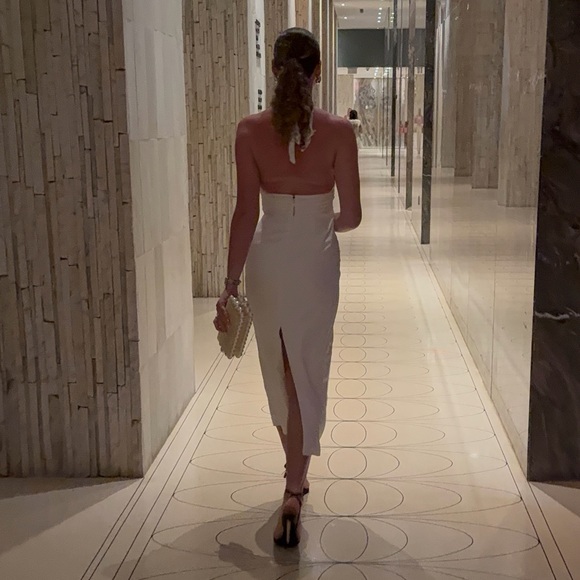 Abercrombie white rosette halter midi dress - Picture 11 of 12